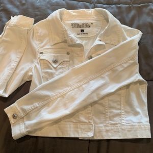 Miss Me white denim jacket